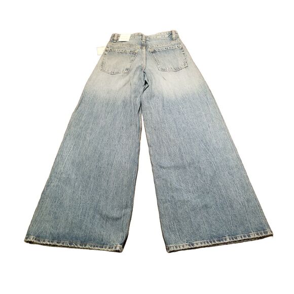 Zara Palazzo Pant Women's Size 00 Wide Leg Jeans Mid Rise New w/Tag (26×31.5) - Picture 3 of 6